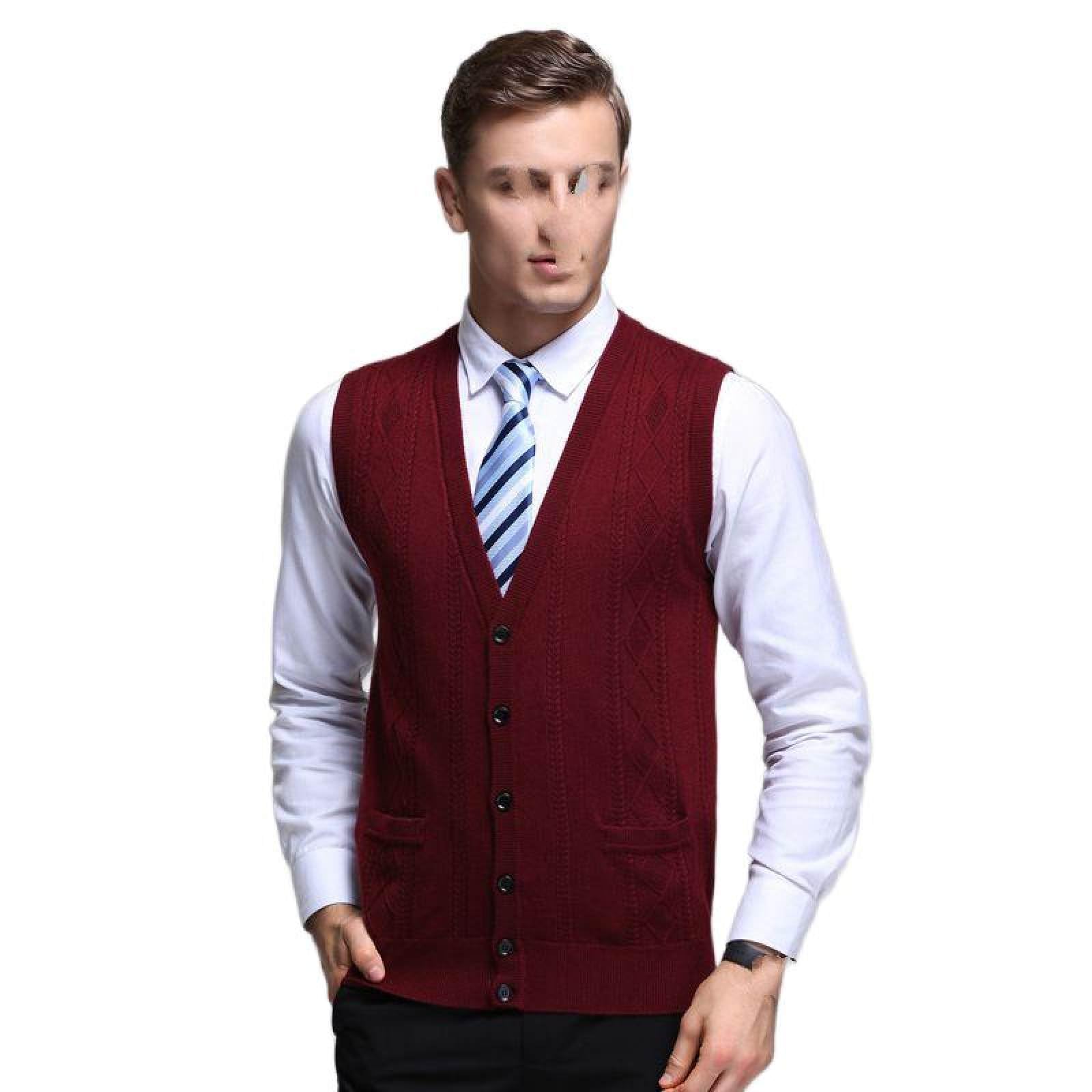 Suéter casual de moda de punto con cuello argyle juvenil 7