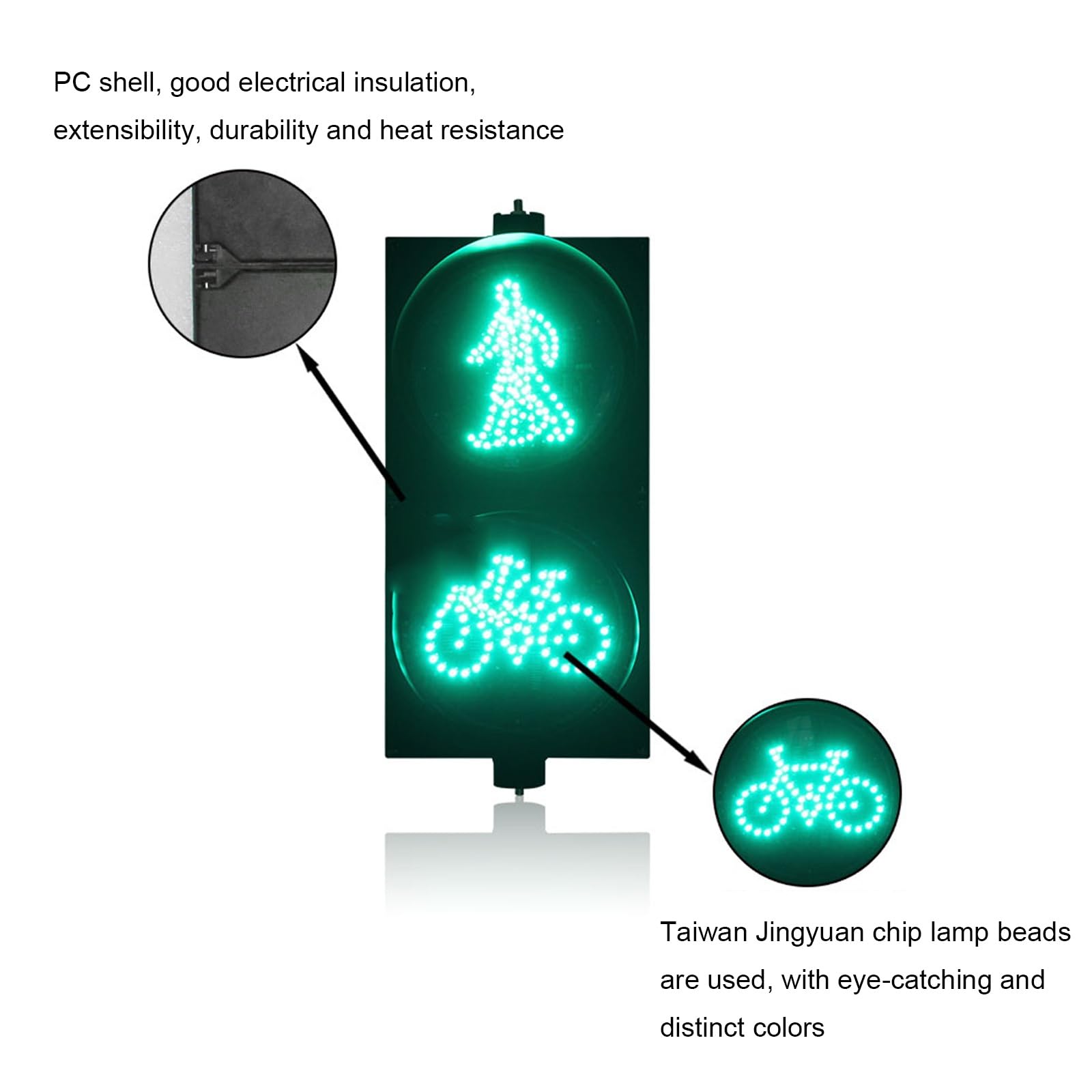 Amazon.co.jp: 自転車および歩行者用信号機 本物、交差点のLED交通