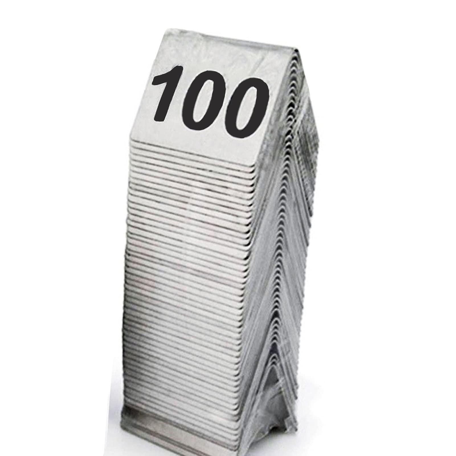SaryEdge Table Nmbers Stainless Steel Table Number Cards,Restaurant Cafe Bar Seating Tent Table Numbers Double-Sided, Wedding Table Number Empilable Duty Numbe,1 to 100