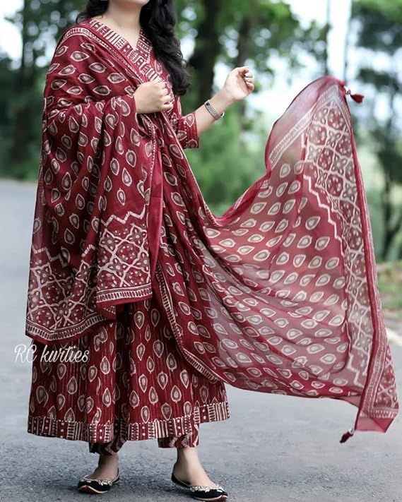 Kurti Anarkali en coton l'ensemble fluide idéal contre la chaleur - 2