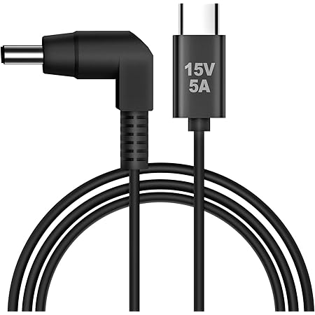 XMHL USB PD トリガーケーブル 充電ケーブル【pd ケーブル急速充電 採用 PVC 高耐久 頑丈 断線防止 絡まないデザイン】対応 パナソニック（Panasonic) レッツノート 5.5mm/2.5 mm eMarker 内蔵 15V 5A