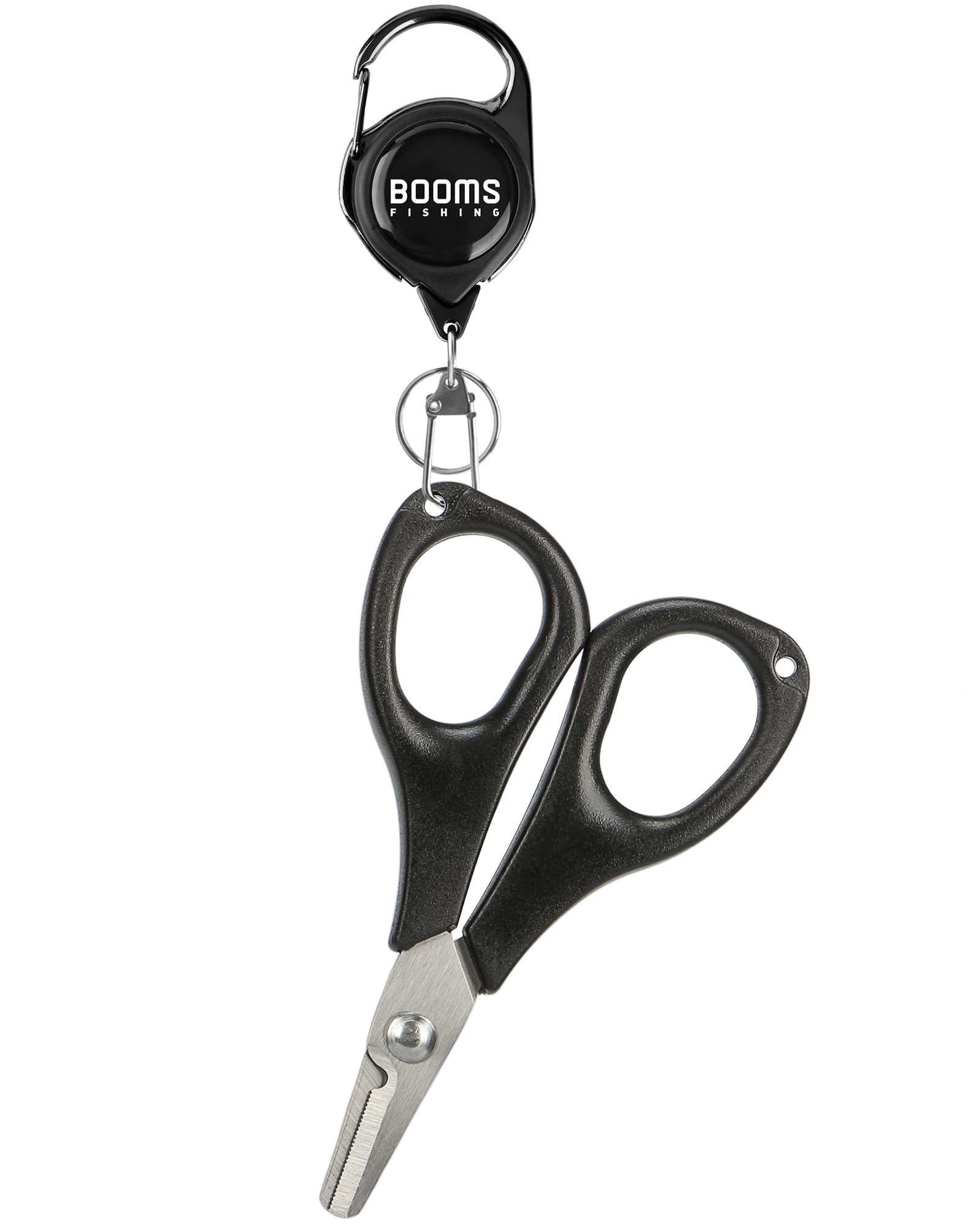 Booms Fishing S01 Fishing Scissors for Braided Line, Fishing Line Cutter Saltwater and Freshwater, 4" Fishing Serrated Shears