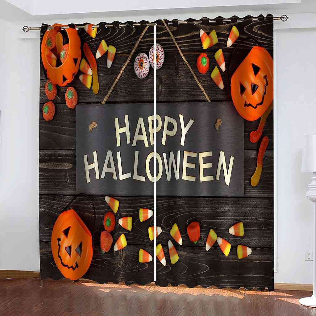 Rideaux enfant Halloween 3D pour transformer le salon et la chambre