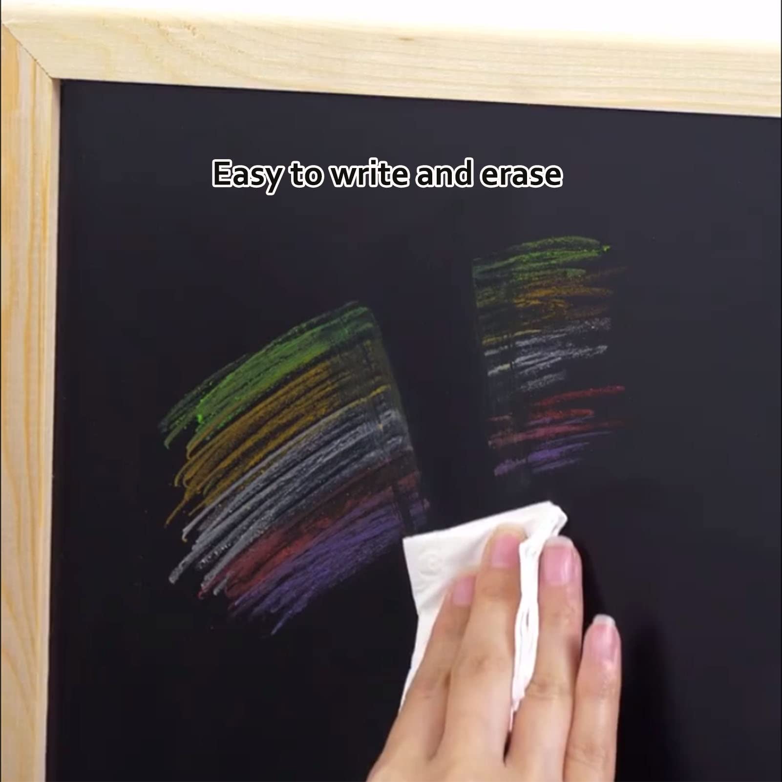 Magnetisches Tafelschild Mit Holzrahmen, Doppelseitige Tafel, Hängende Kreidetafel Für Küche, Geschäft, Restaurantmenü, Hochzeit (Size : 40 x 60 m)