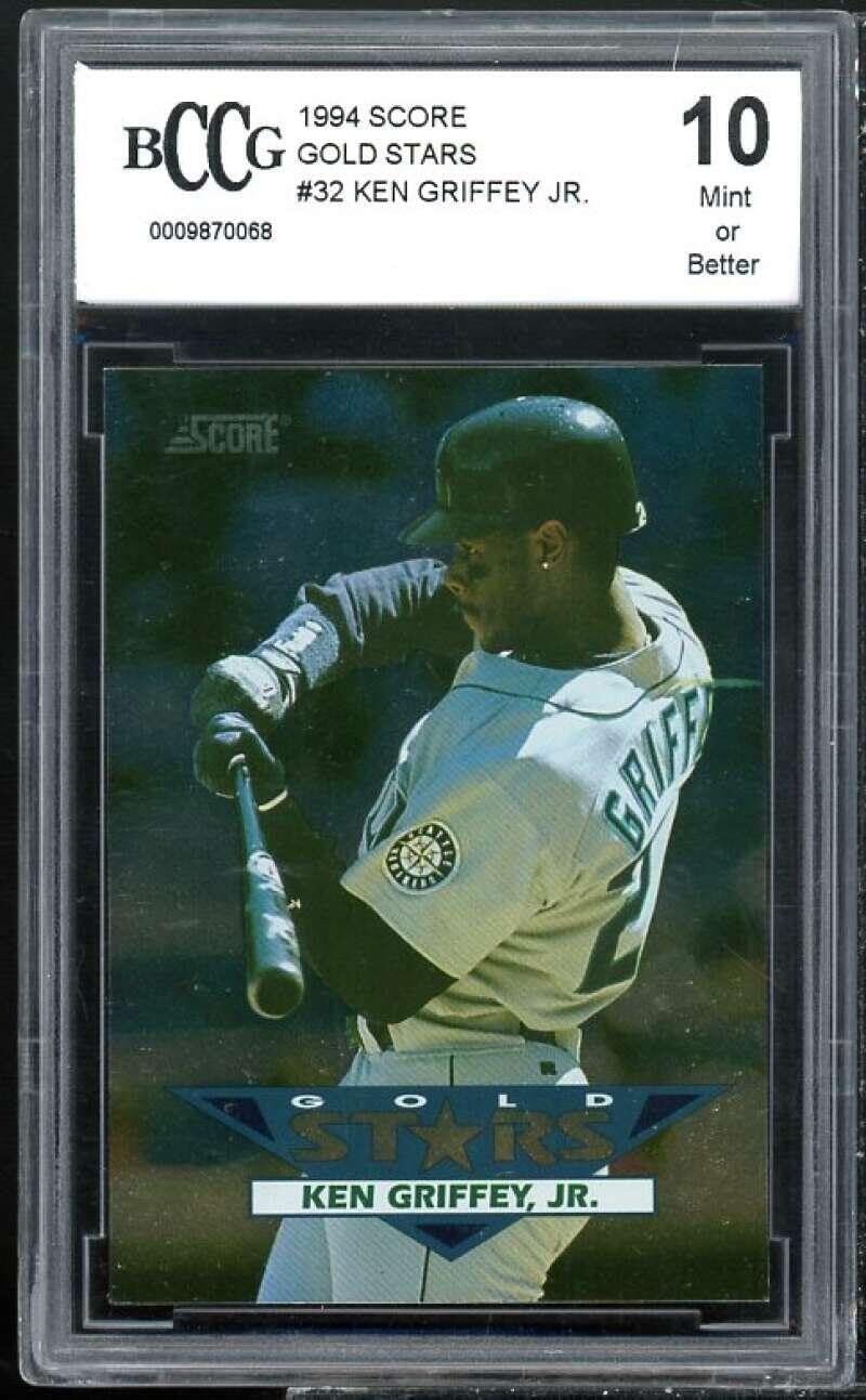 1994 Score Stars #32 Ken Griffey Jr. Card BGS BCCG 10 Mint+ - Baseball Slabbed Rookie Cards
