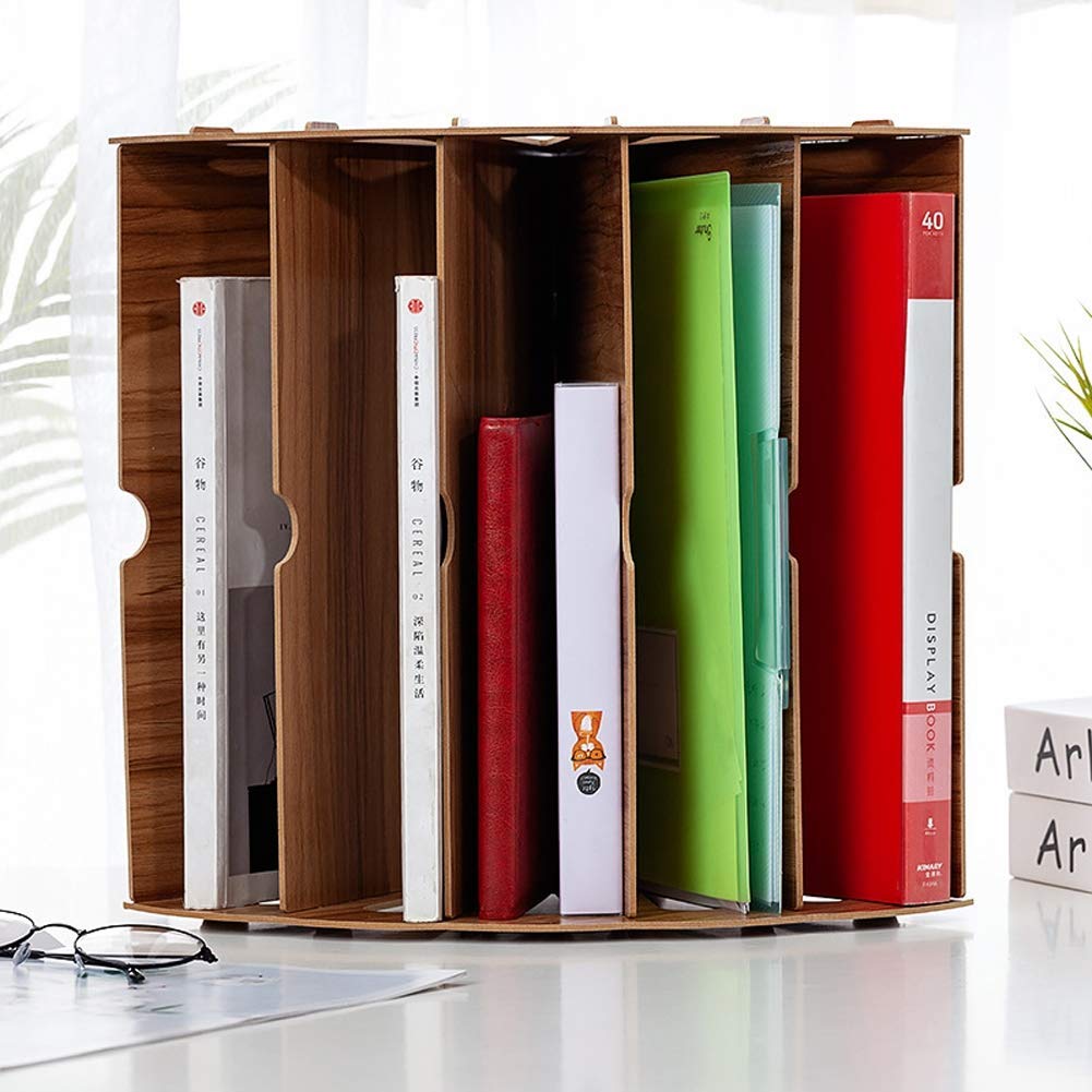 Organizzatore per Documenti A4, Cestino Creativo, vaschetta Portadocumenti, Sistema di impilamento in Legno, 6 Scomparti,Green