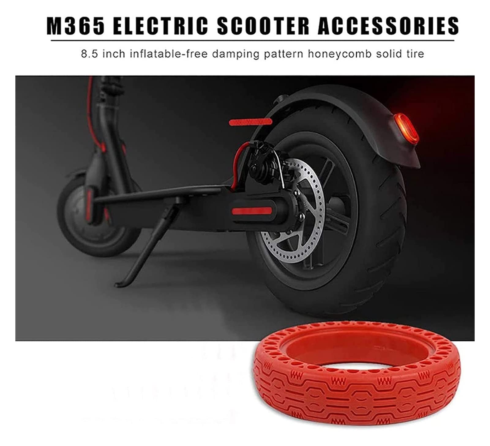 Pneu de Scooter électrique Pneus à Trous Pleins en Caoutchouc de 8,5 Pouces Pneu de Remplacement Non pneumatique pour Roues de Remplacement de Scooter électrique Pneus de Scooter (Bleu 1 pièce)