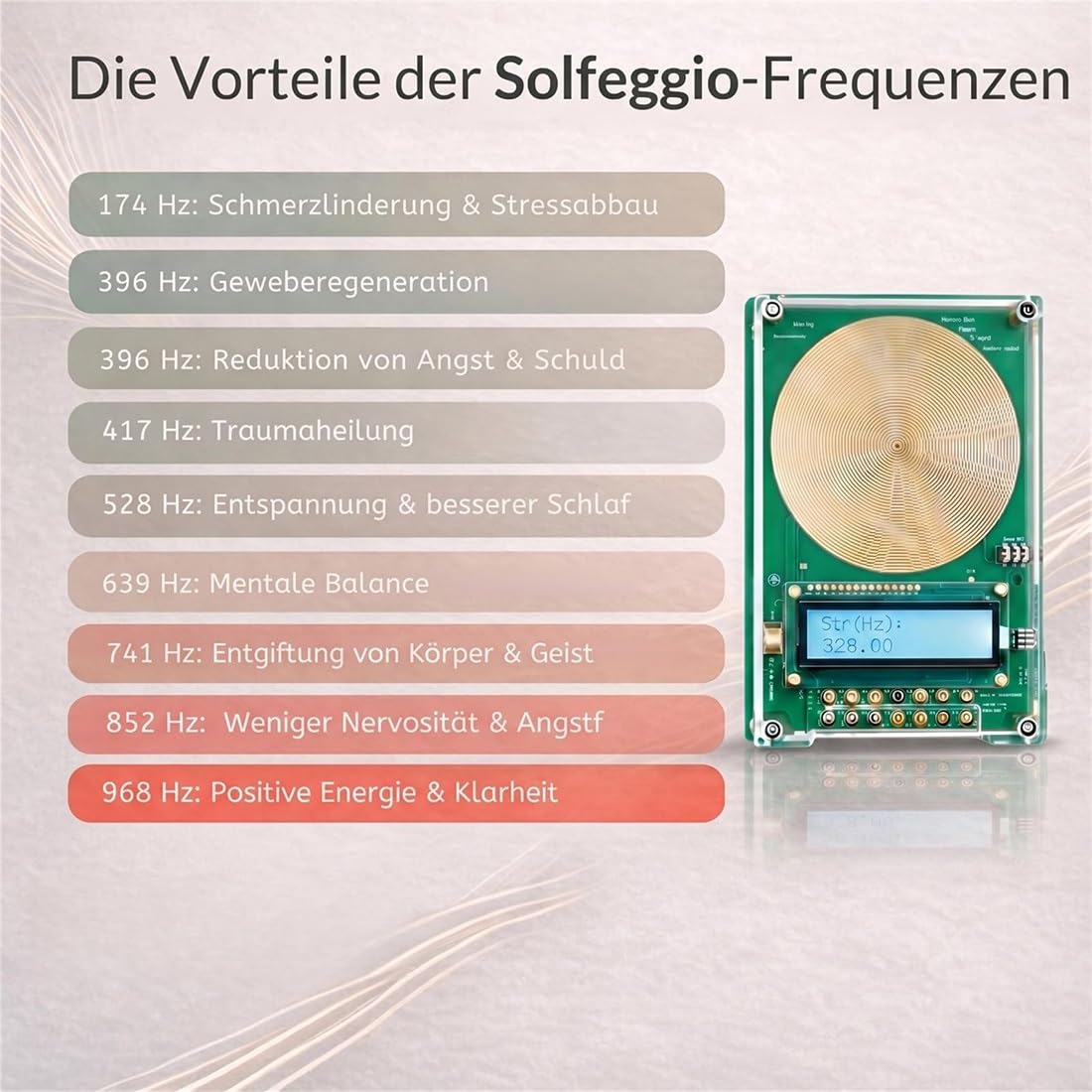 2026 Zentra One Smartes Frequenzgerät, Zentra Schumann Frequenz Generator, Frequenz Gerät Zentras One, mit USB & Display, Mehrere Frequenzen, Entspannung, Reduktion Stressabbau, Besserer Schlaf(B)
