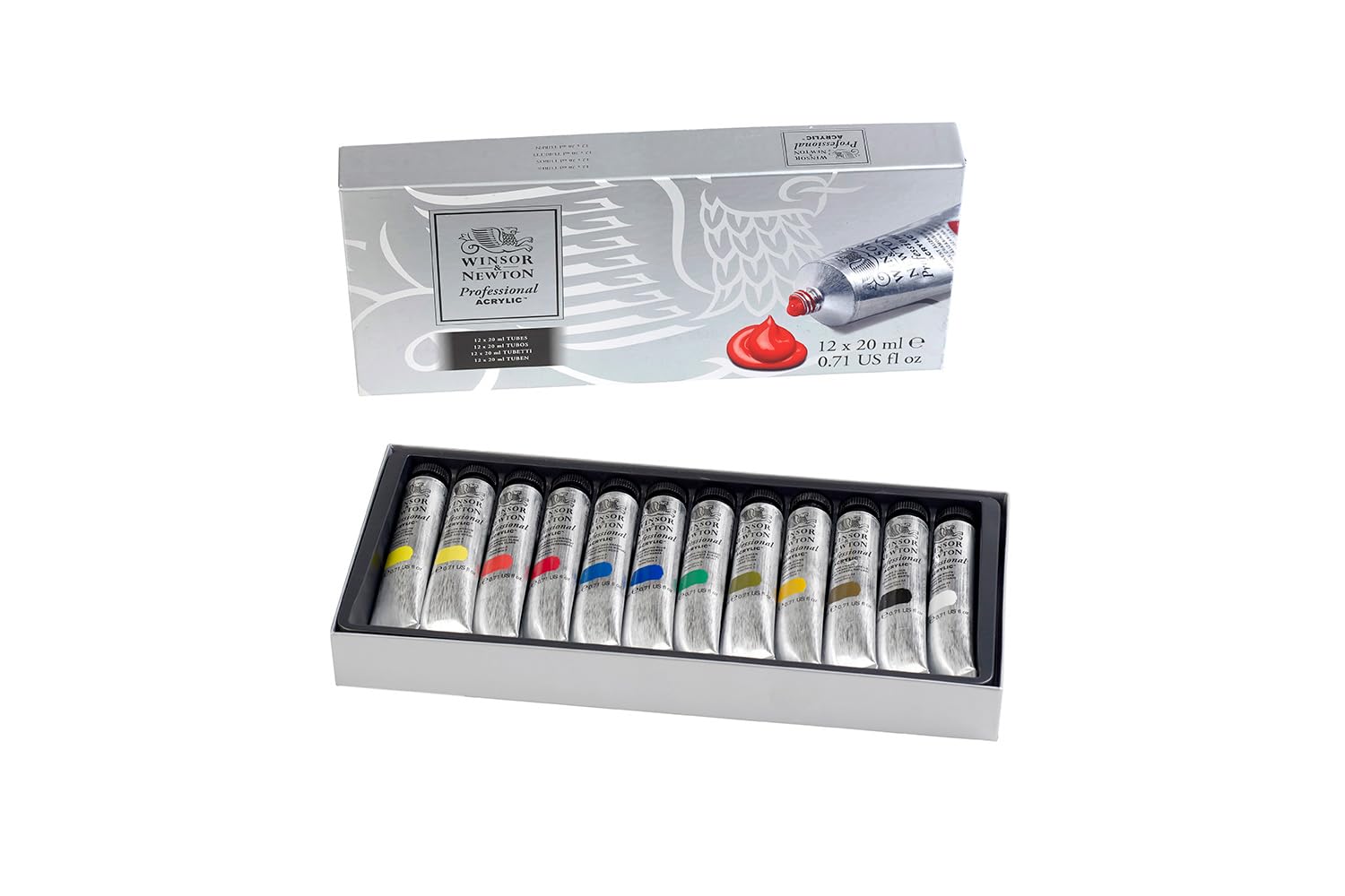 Winsor & Newton Professional Acrylic Paint Set 12x20ml Tubes For Artists