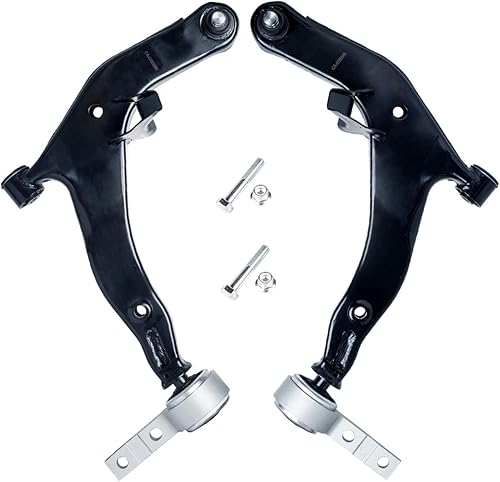 TUCAREST 2 piezas K620558 K620559 izquierda derecha delantera inferior brazo de control y rótula conjunto compatible con 2003 04 05 06 2007 Ni-ssan
