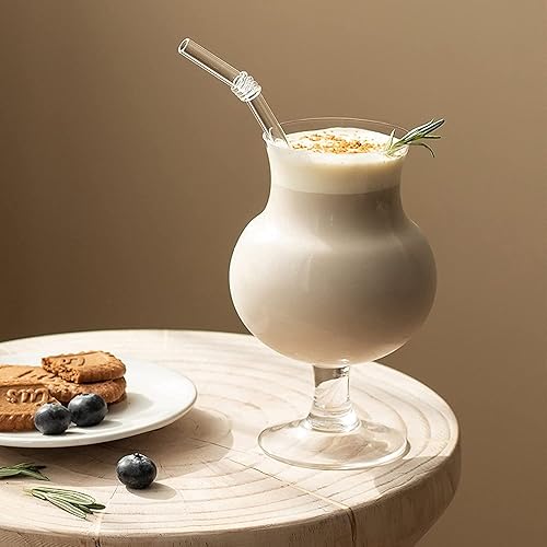 Miniatura 6 de EMPO - Paquete de 8 popotes de vidrio de colores, 0.315 x 0.315 in, popotes reutilizables perfectos, batidos, té, jugo, agua, aceites esenciales,