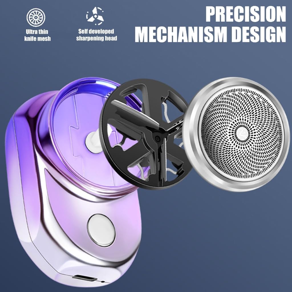 Fashion Men Electric Shaver for Travel Waterproof Rechargeable Travel Trimmer Quick Shaving Tool for Multifuntional Use