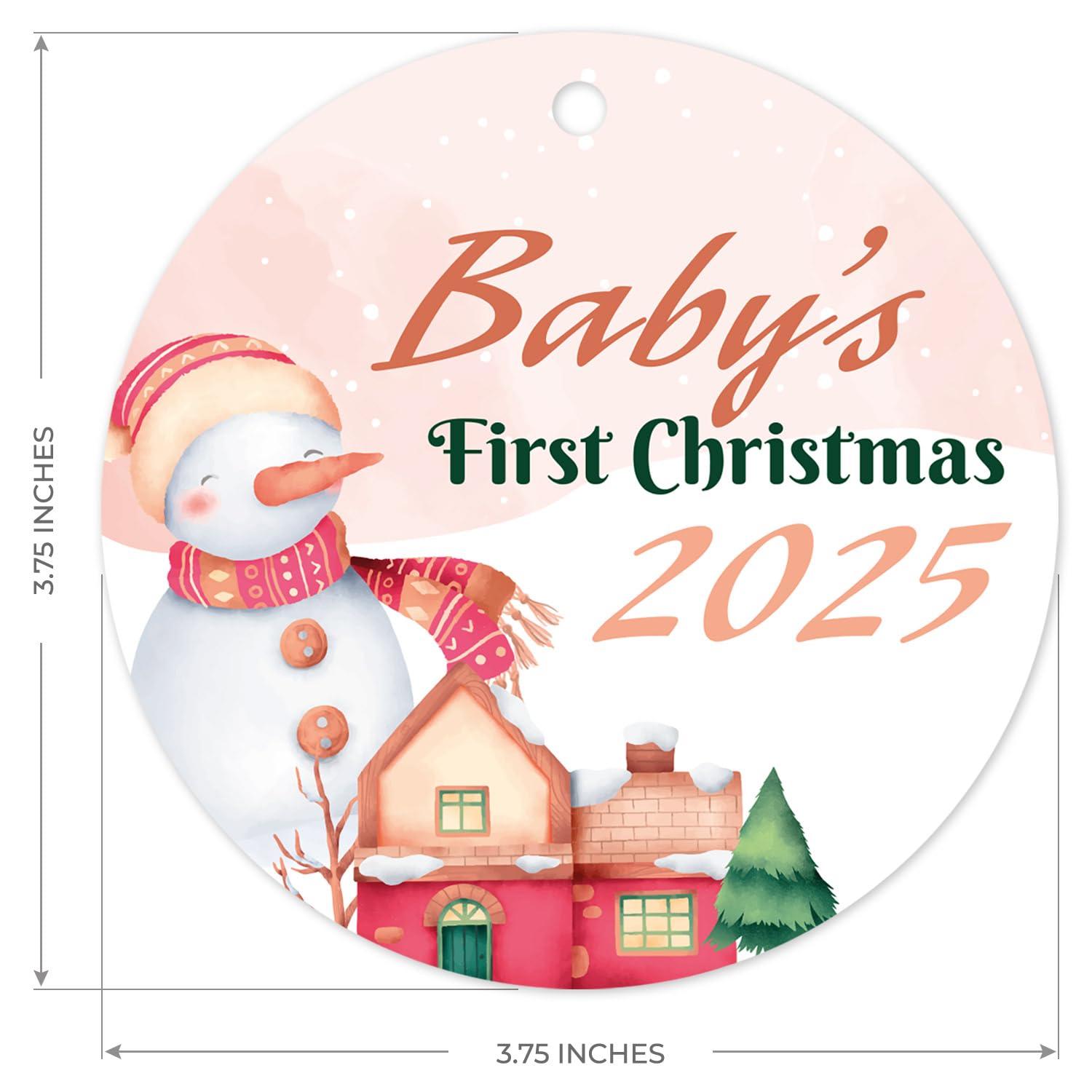 Soul Décor Christmas Tree Decorations, Baby's First Christmas 2025 Ornament,