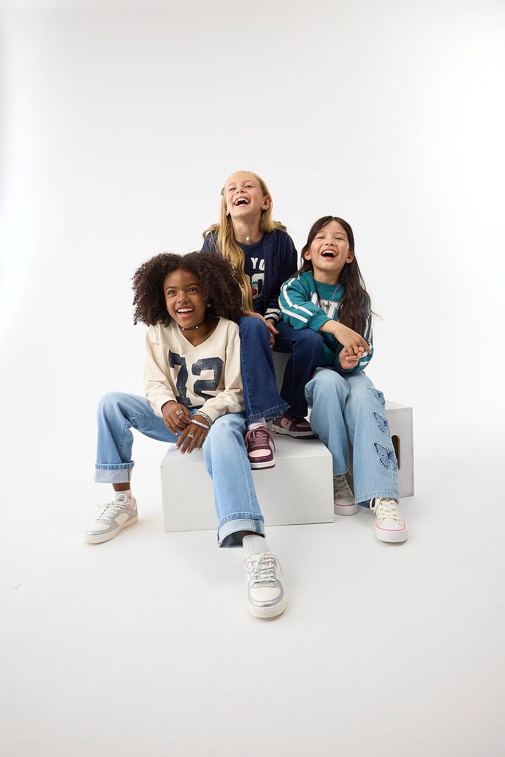 The Children's Place Girls' Long Sleeve Varsity Sueded Top