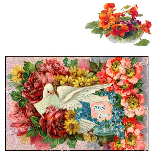 Scrapsmart - Floral Vintage Collection: Cards, Envelopes, Tags, Seals, & More [Download] #TOP2