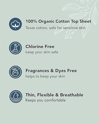 Miniatura 4 de Almohadillas sanitarias ultra delgadas sin aroma (28 unidades, grandes)  Almohadillas femeninas de algodón orgánico con alas para mujeres, súper