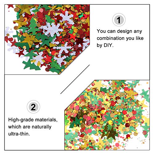 TOYANDONA 2 sacos de plástico de Natal com lantejoulas e glitter para unhas (cores sortidas)