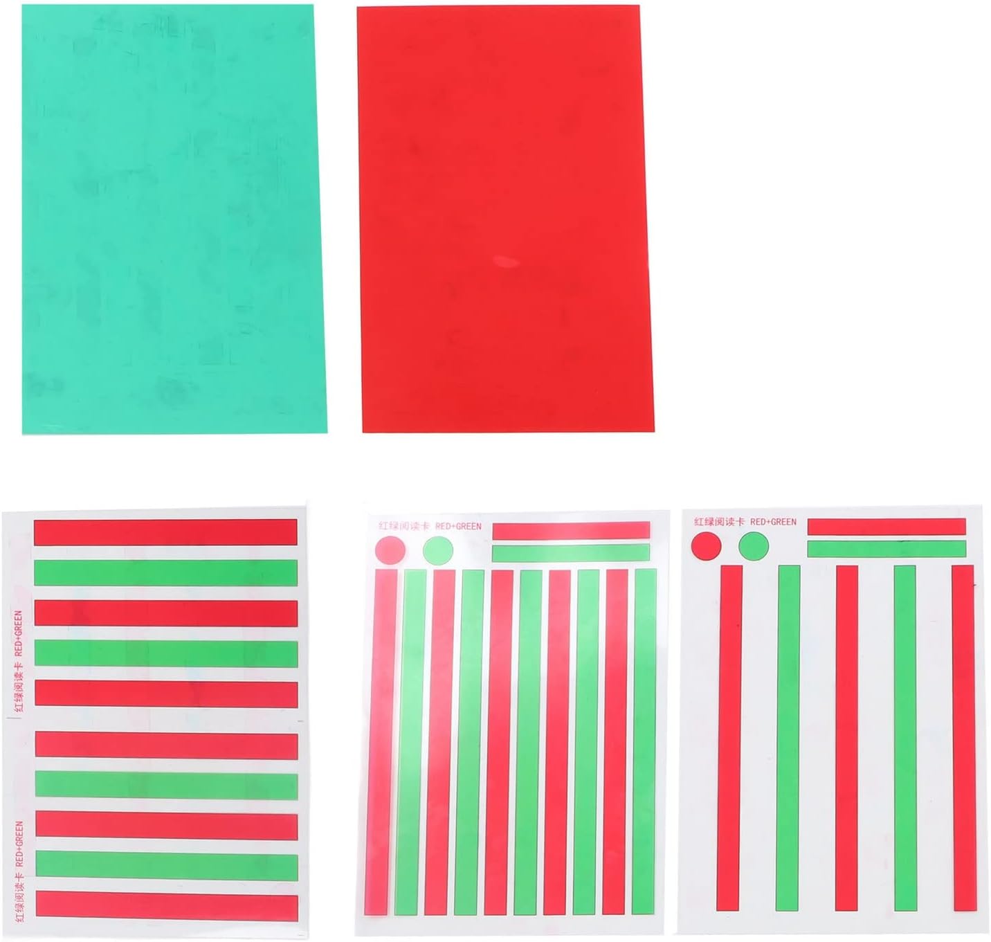Amblyopia Reading Unit Green Red Plastic Vision Reading Unit for Hospital for Low Vision Red Green Vision Reading Aid for Induce Visual Perception