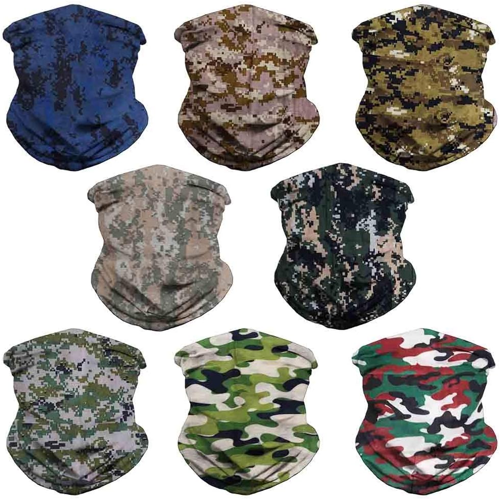 Eytan Men's Workout Headband - Sports Neck Gaiter Scarf Wrap Face Mask for Riding, Hiking - Seamless Tube Bandana (Como Digital)