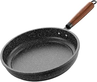 outdoor non-stick pan multifunctional flat-bottomed medical stone frying pan gas stove induction cooker available (with lid optional) (9.5 inches without cover)