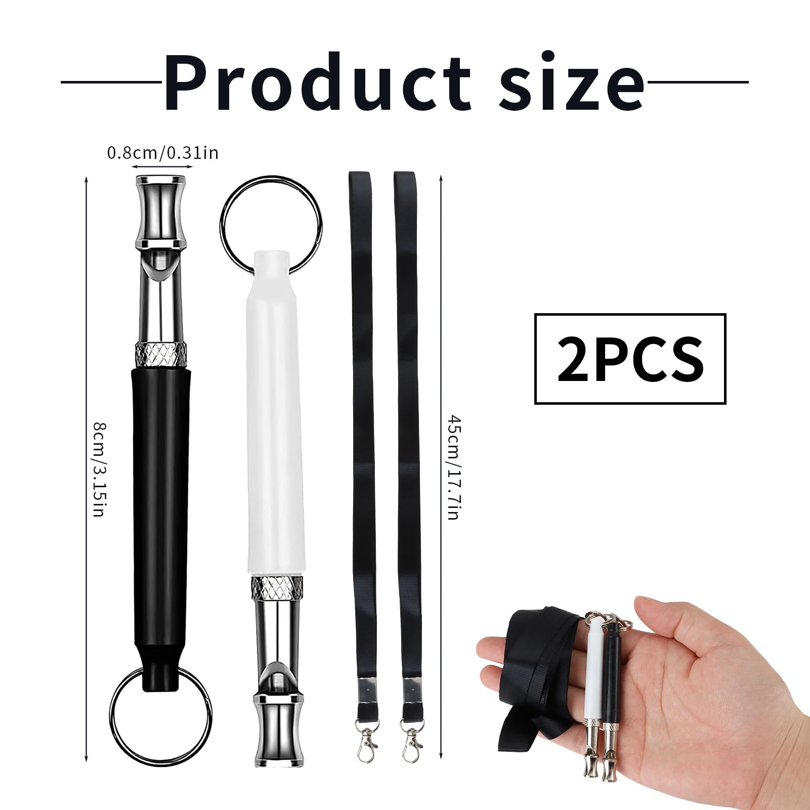 2 Pièces Sifflet de Rappel pour Chien, Sifflet Ultrason Chien, Fréquence Ultra-Haute Silencieuse, Outil de Rappel Sifflet Chien, Sifflet Réglable, Idéal pour l’Entraînement des Chiens