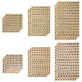 Amplia aplicación: estos pegatinas de numeros de alfabeto brillante y brillante son una marca de llamativa o una señal, se pueden usar ampliamente, como la decoración de la resina epoxi, la decoración de la resina, la scrapbooking, las computadoras, las guitarras, el arte, los patinetas, los automóviles, las botellas, los teléfonos, etc..