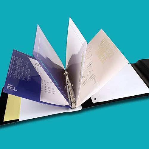 Miniatura 2 de Anotador Trapper Keeper de Mead, diseño retro, archivo de 1 pulgada con carpetas y bolsillos, para hojas de 21,6 cm x 27,9 cm, salpicaduras de