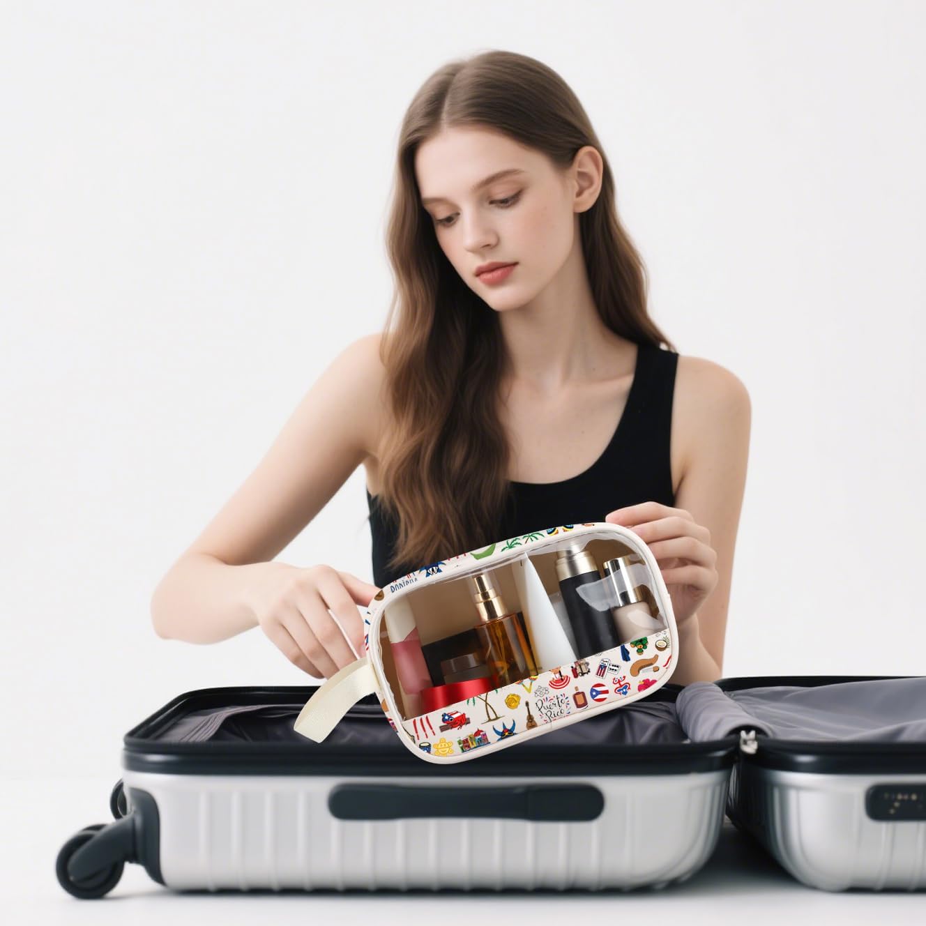 JNIAP Puerto Rico Clear Makeup Bag Puerto Rico Lover Gift Puerto Rico Travel Gift Puerto Rican Cosmetic Bag (Puerto Rico cmb) - Image 5