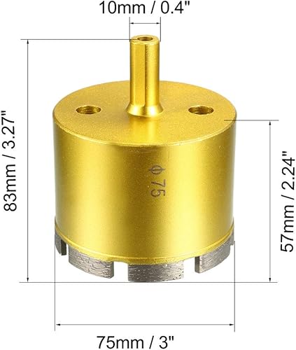 Miniatura 4 de uxcell 2.953 in secohúmedo agujero sierras diamante núcleo broca para ladrillo concreto bloque piedra mampostería azulejo vidrio