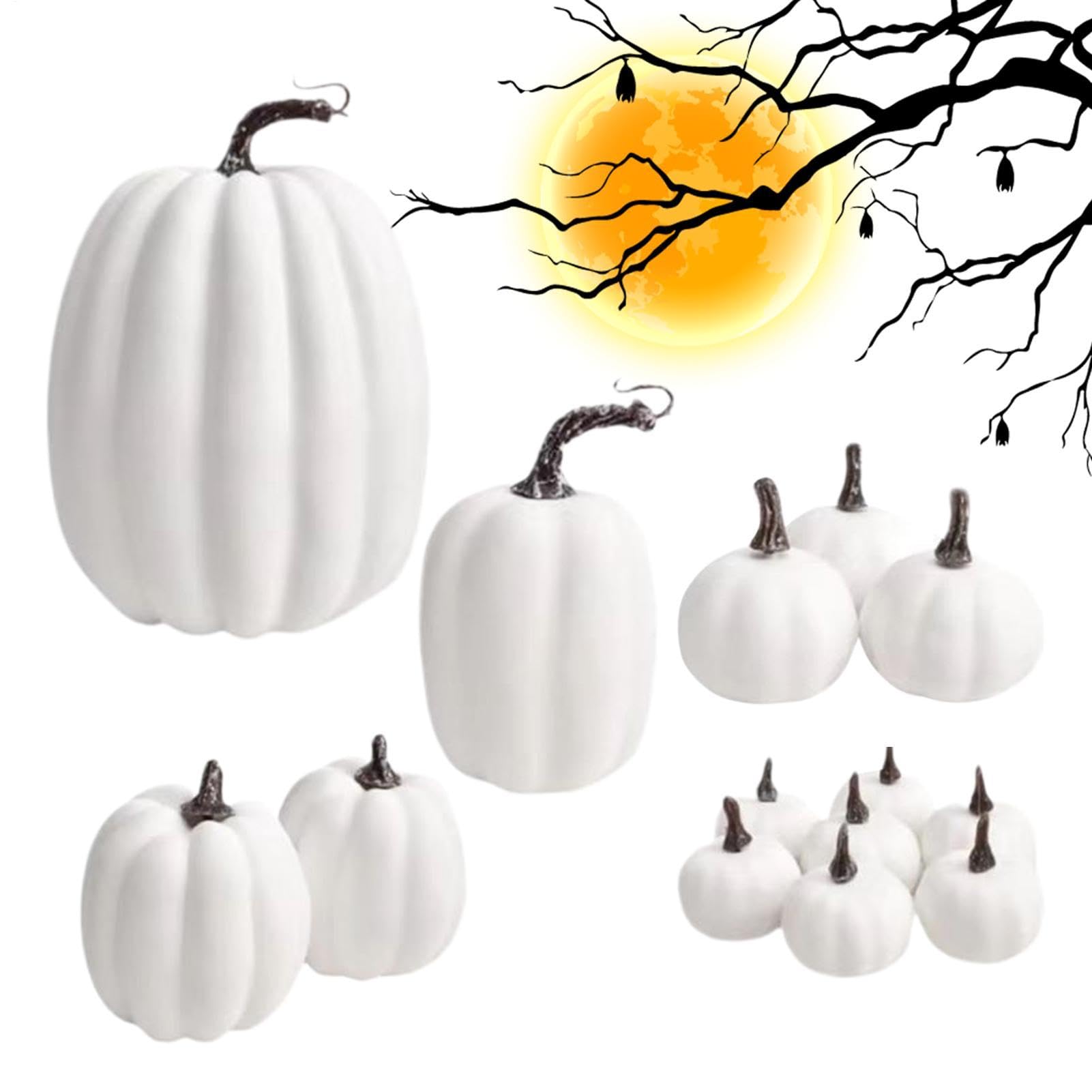Centros de mesa de espuma calabazas artificiales decorativas otoñales para interior y exterior
