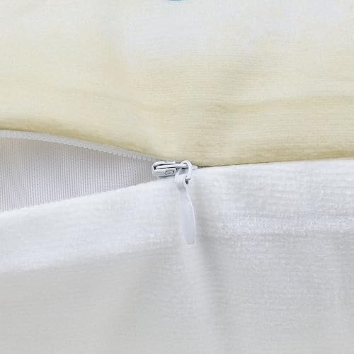 Miniatura 5 de Bonhause Juego de 4 fundas de almohada de playa de verano de 18 x 18 pulgadas, diseño de estrella de mar, tabla de surf, palmera, paisaje de mar,