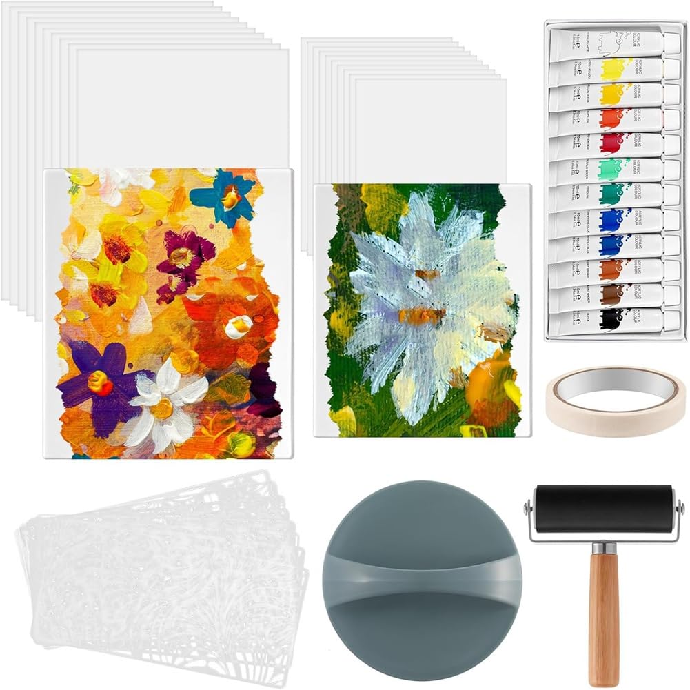Kit de plaque d'impression en gel pour impression sur papier et acrylique - 20,3 x 25,4 cm, 12,7 x 17,8 cm