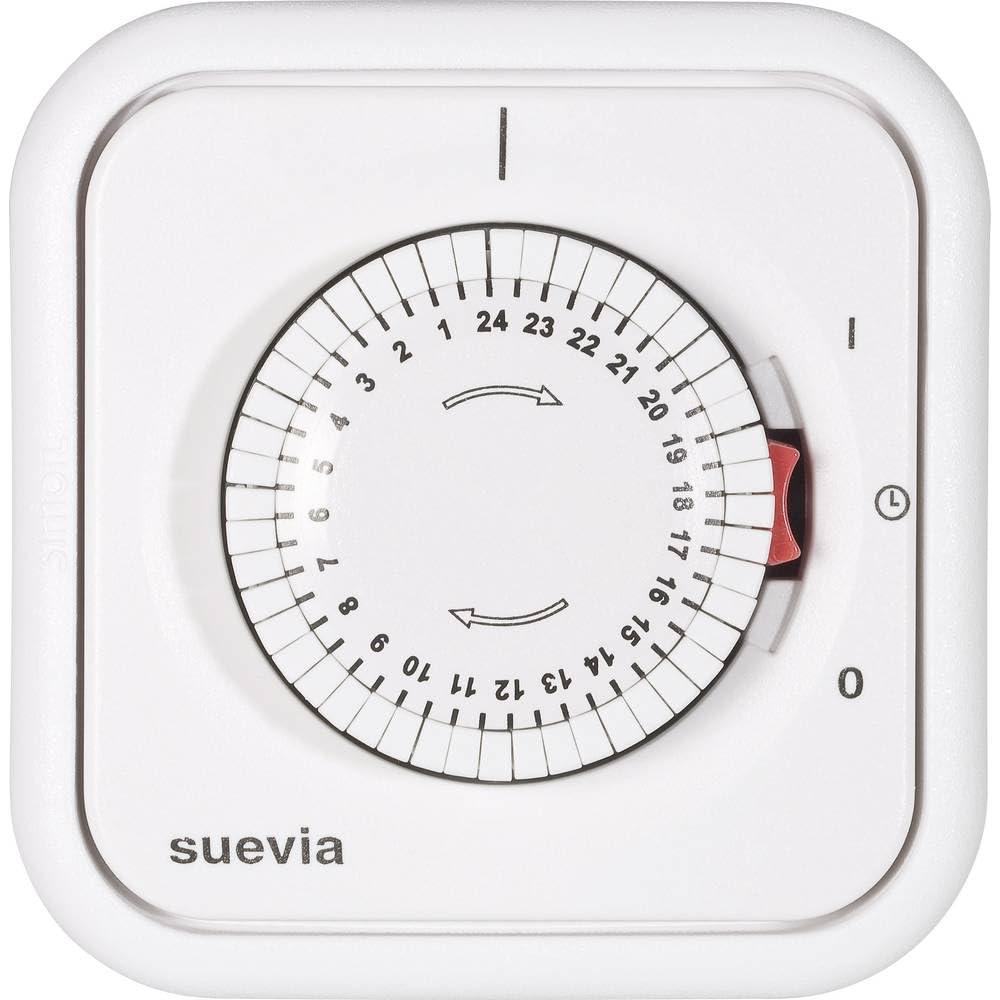 Suevia 348.002 Unterputz-Zeitschaltuhr analog Tagesprogramm 2200W IP20