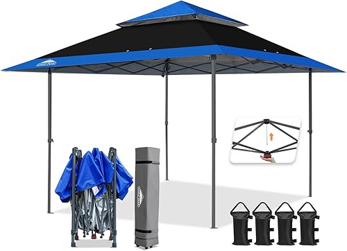 Miniatura 17 de EAGLE PEAK Carpa Desplegable de Patas Rectas de 13 x 13 pies, Toldo Instantáneo para Exteriores, Fácil Configuración de Una Sola Persona, Refugio
