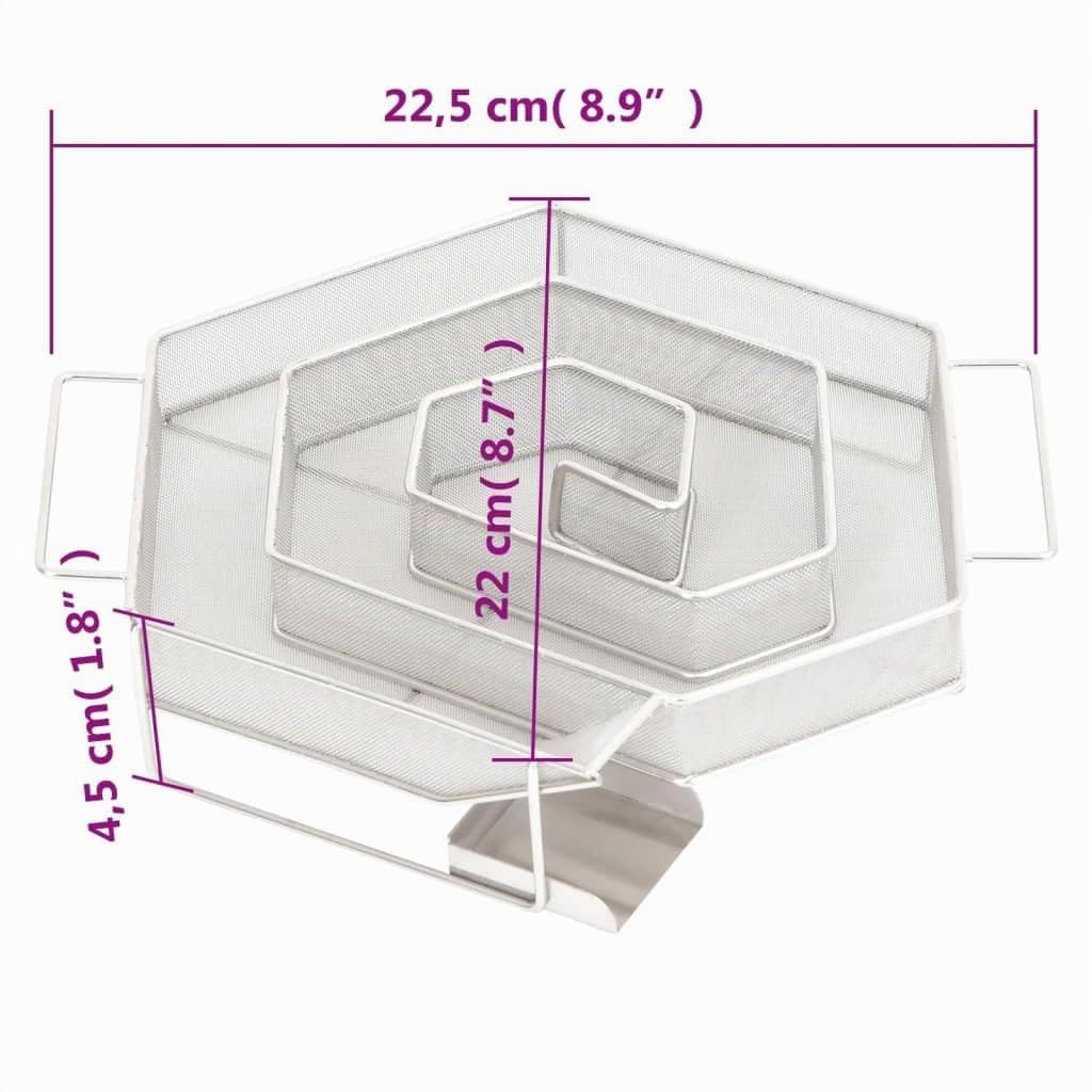vidaXL Fumoir à four à BBQ générateur de fumée froide acier galvanisé