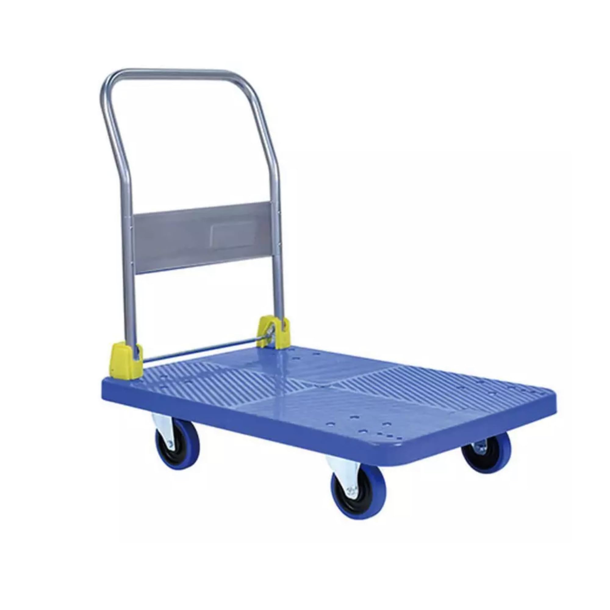 Push Hand Cart 600kg are loading Capacity Platform Truck Foldable 360-Degree Swivel Wheels heavy duty (60 * 115cm)(600kg)