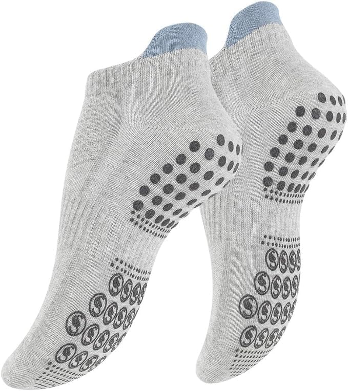 Meristanbul ABS Spor Çorapları - Mükemmel Antrenman Partneriniz, Kaydırmaz, Silikon Baskılı (Gri, 39-42) - Görsel 2