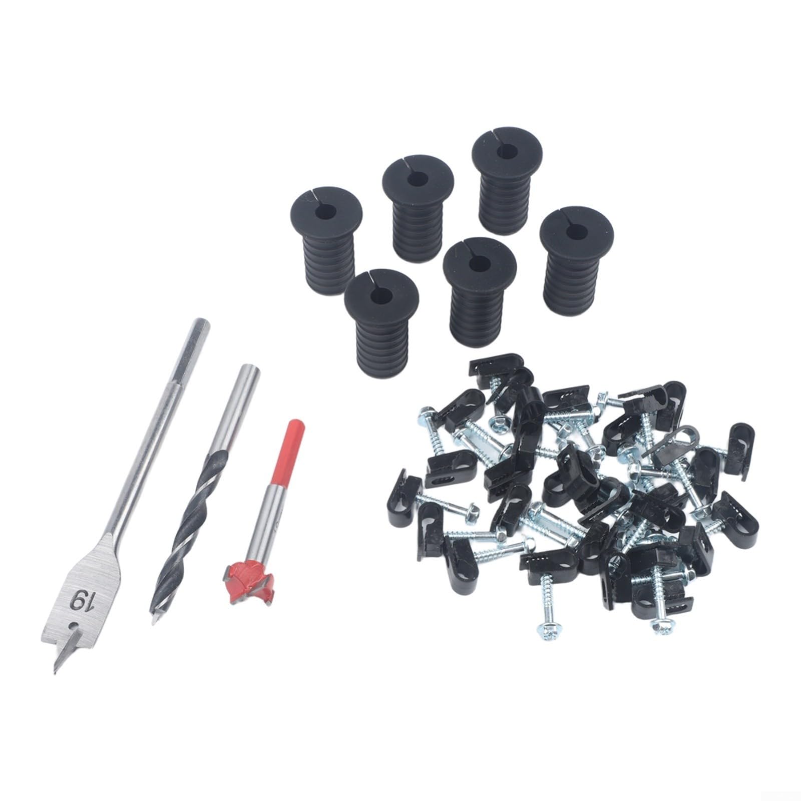 Para Starlink Kit de enrutamiento de cable para paso de pared con anillos de silicona y herramientas de taladro para RV y uso doméstico móvil negro (gris)