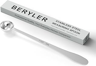 1PCS 1 Teaspoon(1tsp, 1/3tbsp, 5 ml) Single Measuring Spoon, Extra-long Handle Individual Measure Scoop, Stainless Steel Spoons Only