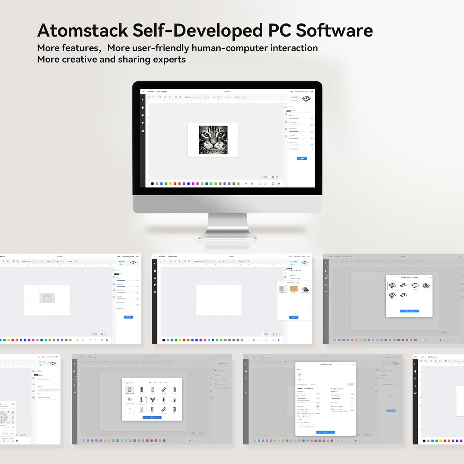 Atomstack Self-Developed PC Software Interface