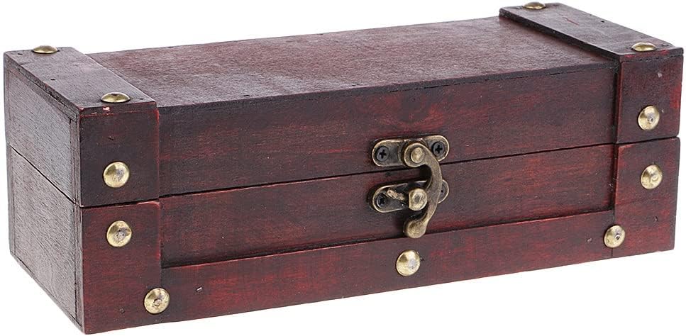 Hairpin Storage Box Antique Retro Lock Storage Hairpin Box Wooden Necklace Box Wooden Box