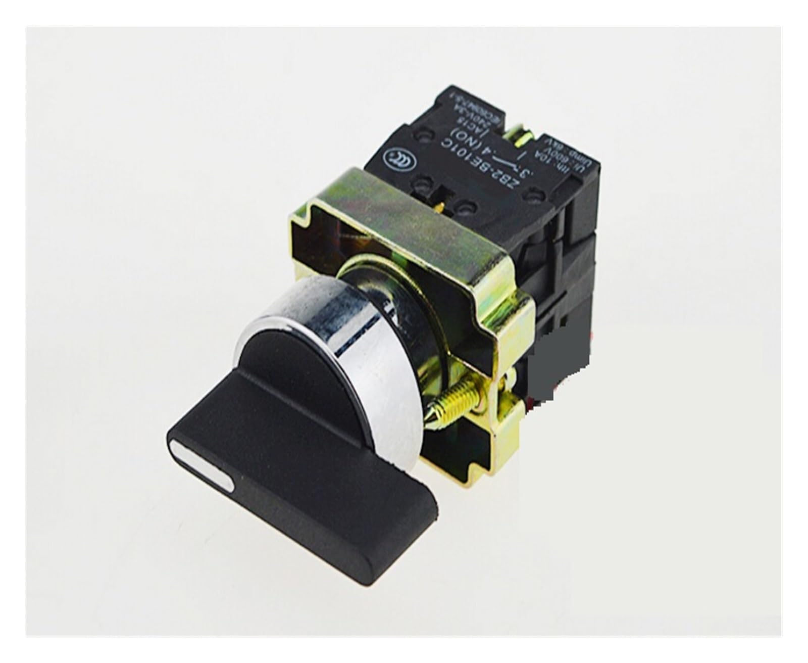 Interruptores de botón 4 Uds 22mm 240V 3A 2NO 3 Posiciones autoblocante Selector de Bloqueo Selector Interruptor de Perilla XB2-BJ33