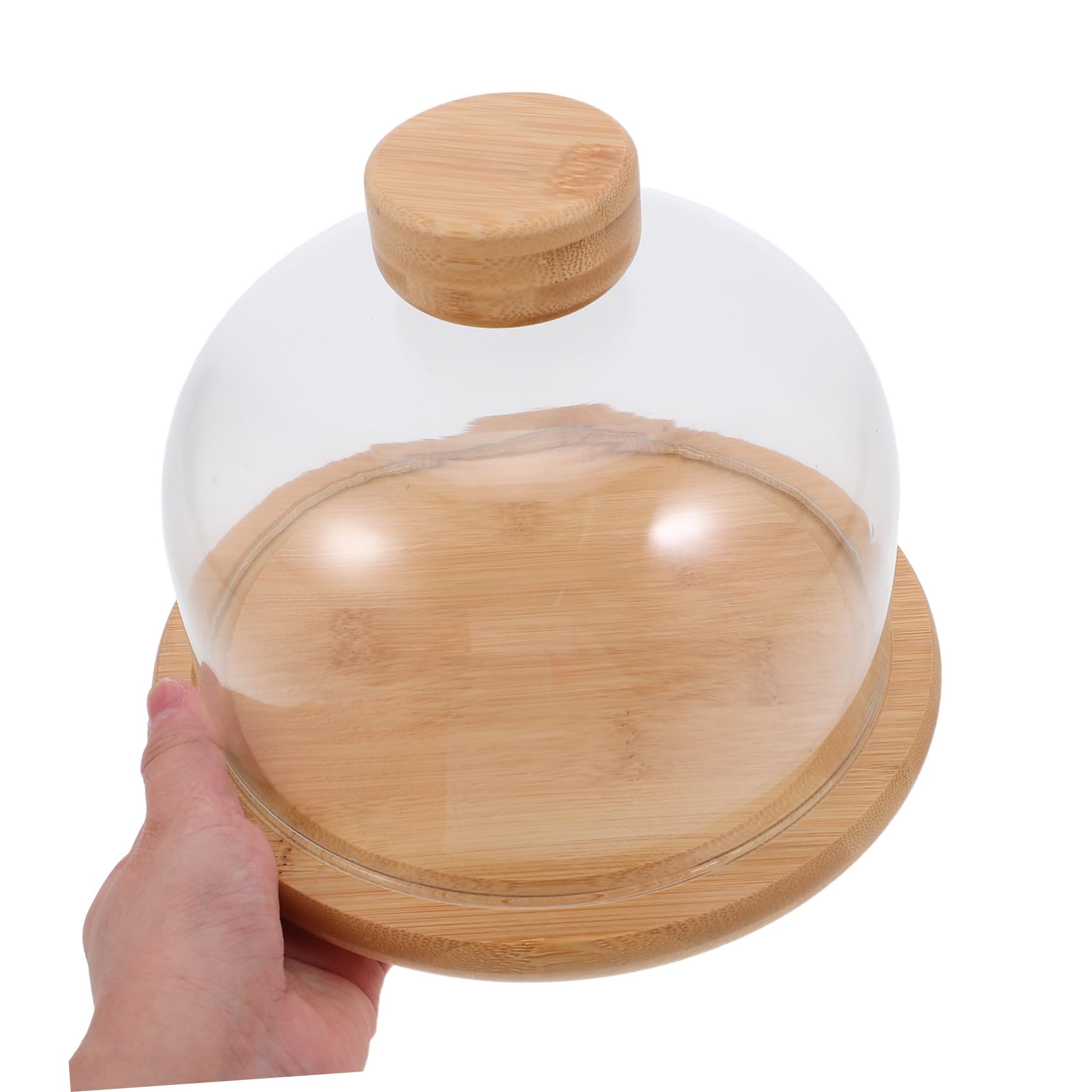 Cabilock Piatto con Coperchio in Vetro Alzata per Torta con Cupola Trasparente Vassoio per Dessert e Frutta Espositore per Pasticceria con Coperchio per Servire e Conservare Snack