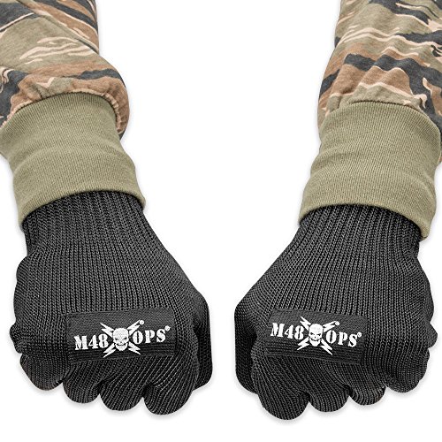 K EXCLUSIVE M48 Cut Resistant Kevlar Gloves - Black