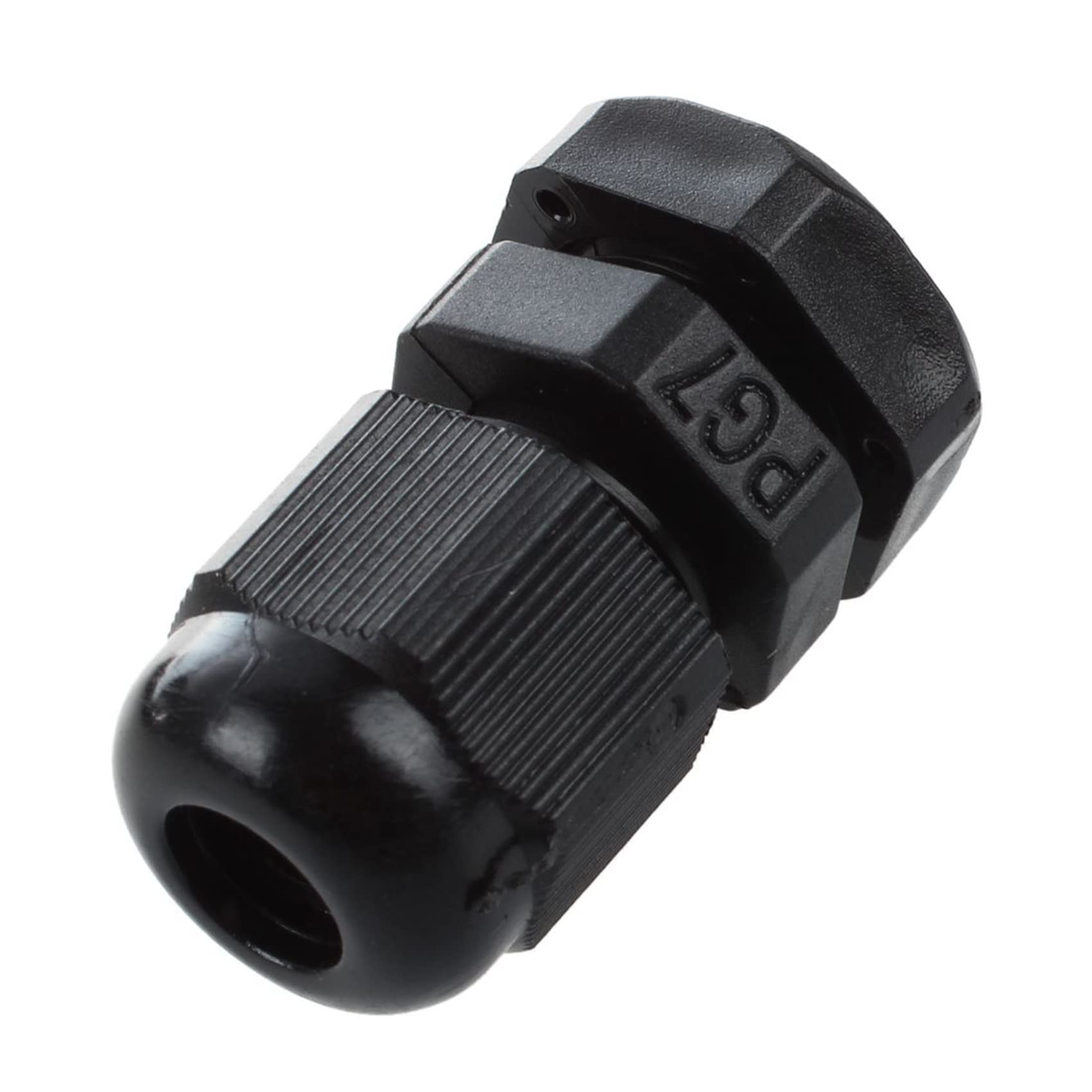 Bloepum 16 PCS PG7 Black Plastic Waterproof Cable Gland Connector 3-6.5mm