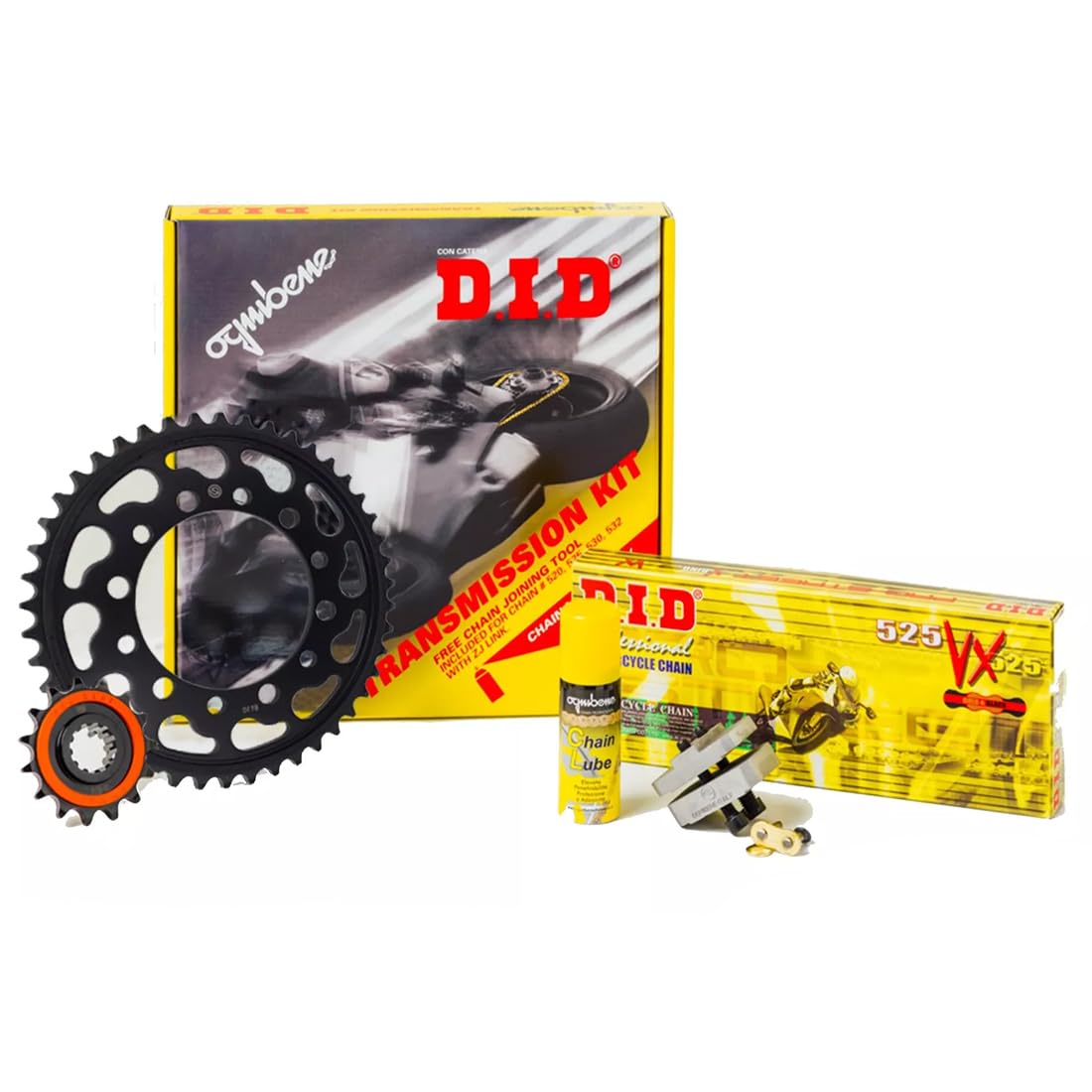 374625000 - Kit de cadena, corona y piñón DID para Yamaha XT 600-E, XT 600 EB, EV 1992-600CC