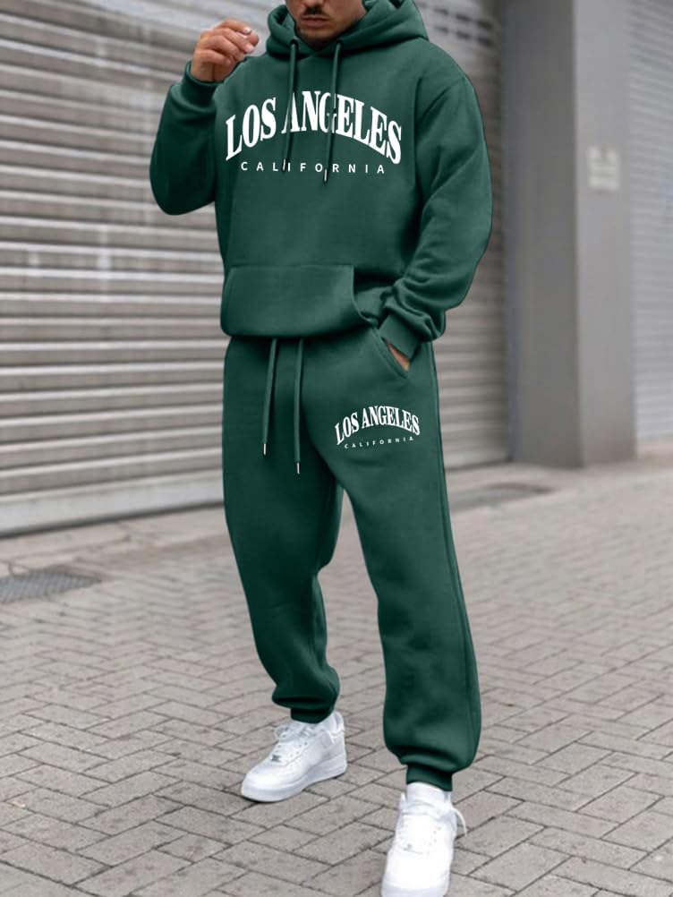 shownicer Survêtement Homme Jogging Ensemble Hiver Manches Longues Imprimé Ample Sportswear