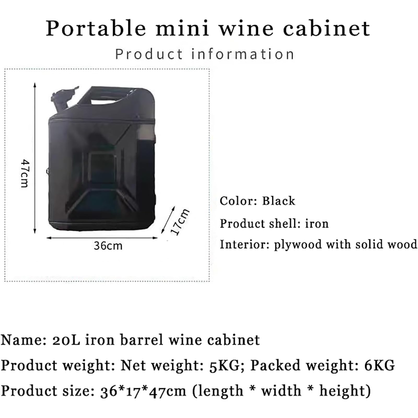 Świąteczny mini bar puszkowy, 20 l o pojemności 20 l i solidnej konstrukcji, mały bar do whisky, mały mobilny prezent dla męża, mężczyzny, kobiety, taty, chłopca, dziewczyny