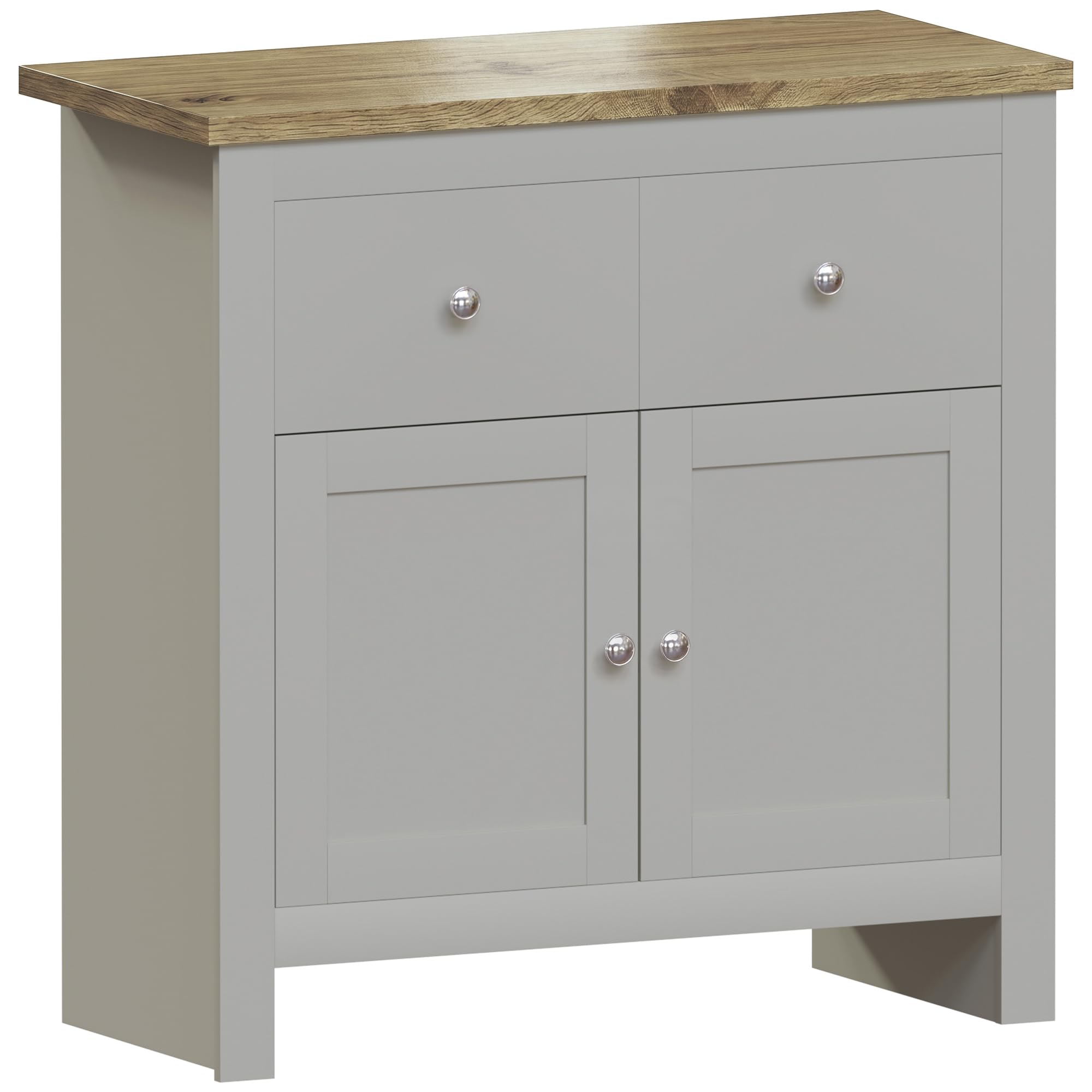 Vida Designs Arlington 2 Drawer 2 Door Sideboard - Grey