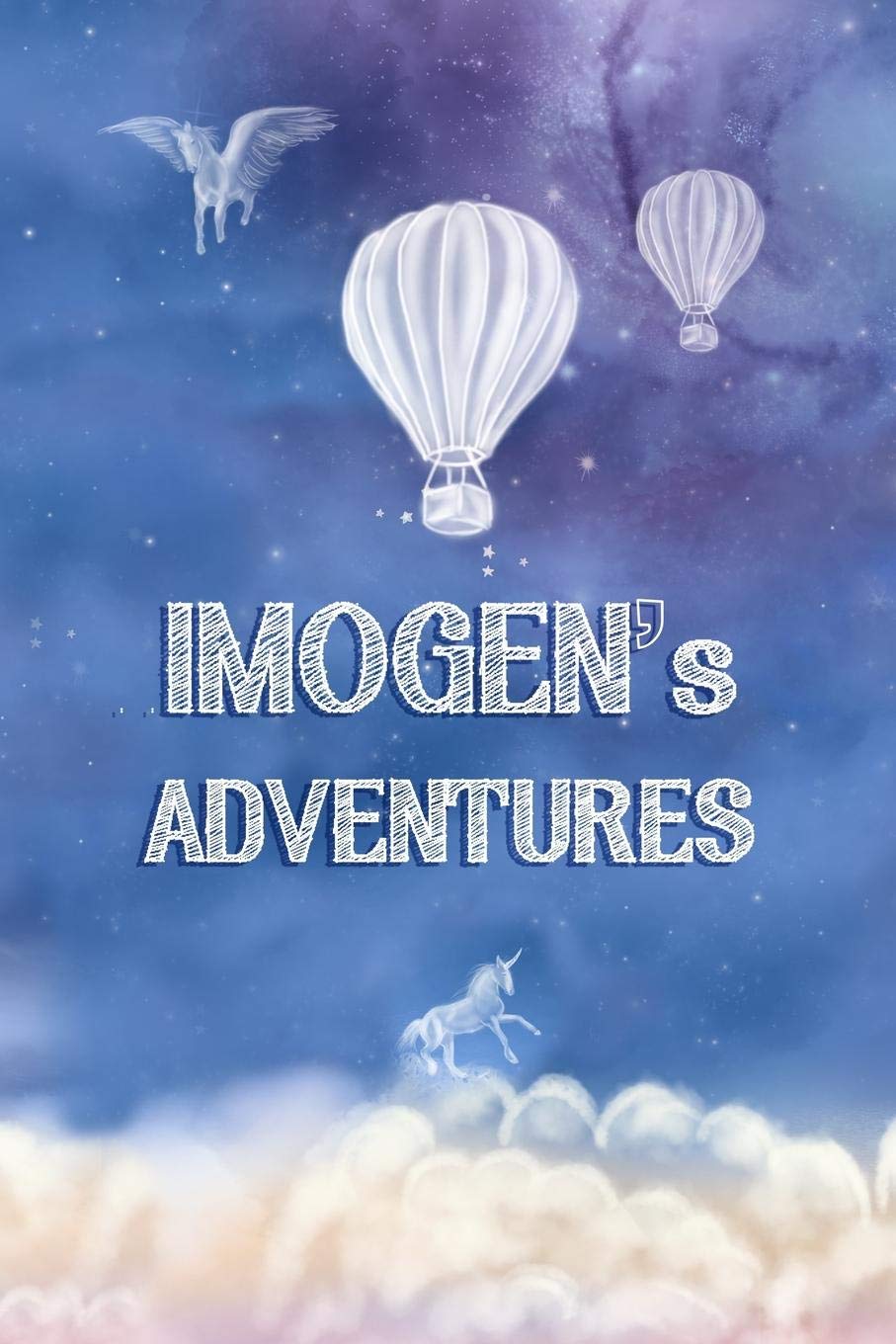 Imogen's Adventures: A Softcover Personalized Keepsake Journal for Baby, Cute Custom Diary, Unicorn Writing Notebook with Lined Pages (Journey to Imagination)